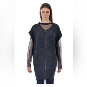 DIESEL D GERTRUDE double zipper terry dress marled